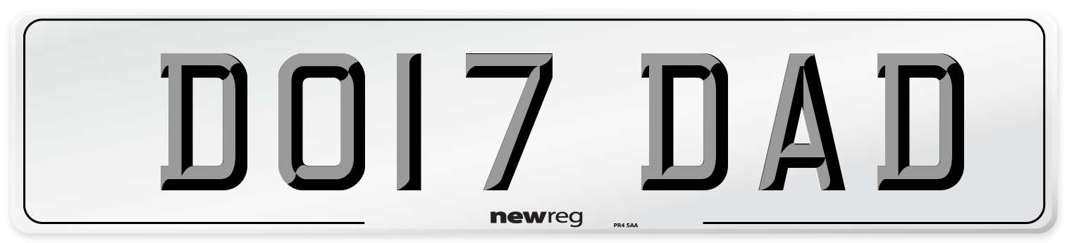 DO17 DAD Number Plate from New Reg